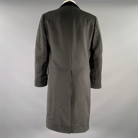 TED BAKER Size S Grey Black Heather Wool Peacoat
