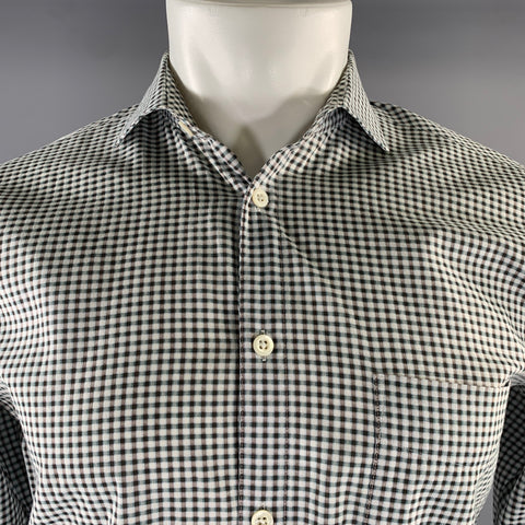 BILLY REID Size S White Multi-Color Checkered Cotton Long Sleeve Shirt