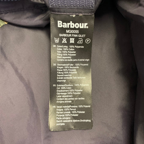 BARBOUR Taille XL Gilet matelassé sans manches en polyamide matelassé Finn Navy