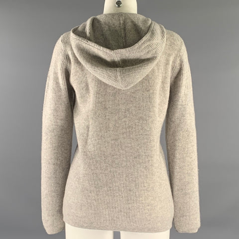 THE CASHMERE PROJECT Size M Grey Cashmere Zip Up Cardigan