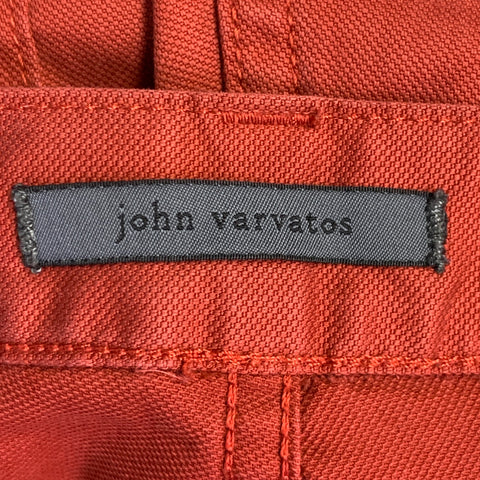 JOHN VARVATOS Size 32 Brick Cotton Blend Button Fly Jeans