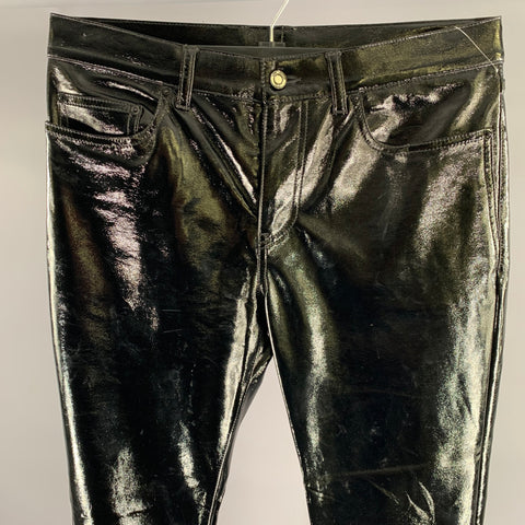 SAINT LAURENT Size 30 Black Polyester  Pants