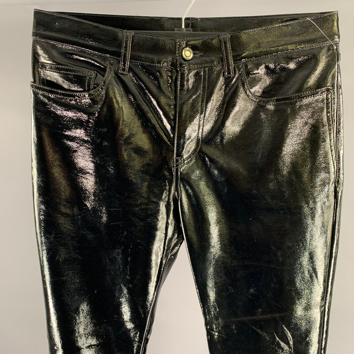 SAINT LAURENT Size 30 Black Polyester  Pants