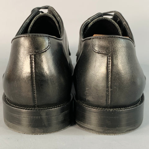 PAUL SMITH Size 10 Black Leather Derby Lace-Up Flexible Travel Shoes