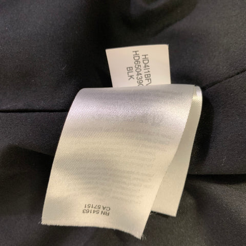 HALSTON Size 8 Black Polyester Spandex Pleated Knee Length Dress