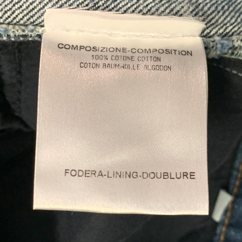 YVES SAINT LAURENT Size 32 Blue Wash Cotton Bootcut Button Fly Jeans
