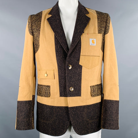 JUNYA WATANABE x CARHARTT 2020 Size L Beige Brown Color Block Cotton Jacket