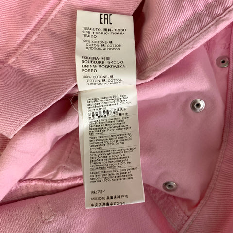 MSGM Size 36 Pink Pastel Cotton Zip Fly Casual Pants