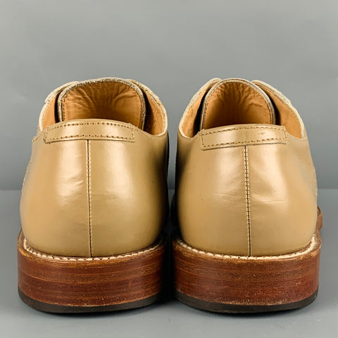 JIL SANDER Size 8.5 Beige Perforated Leather Slip On Loafers