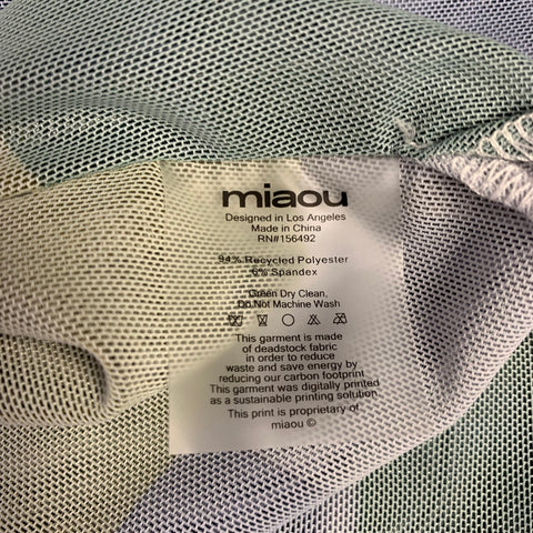 MIAOU Size S -Anya- Green Grey Polyester Blend Color Block Spaghetti Straps Dress