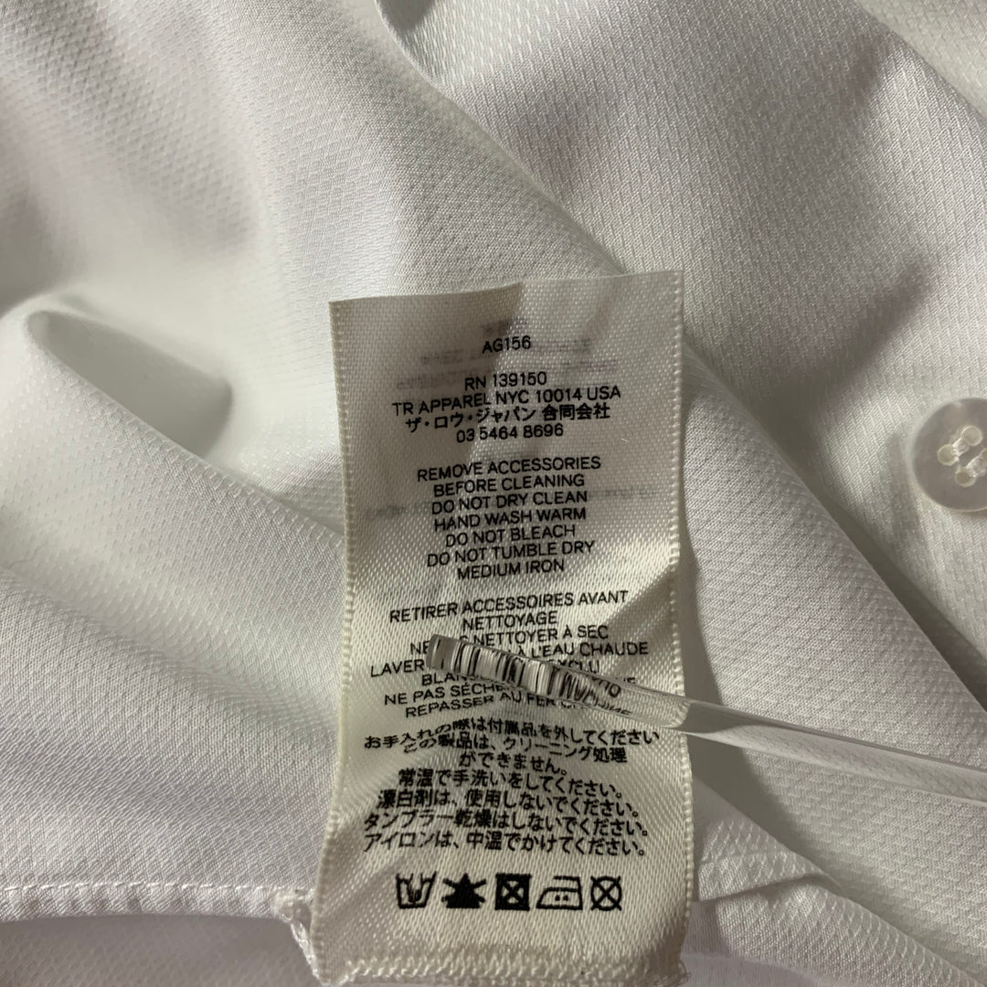 THE ROW Size 12 White Cotton Dress Shirt