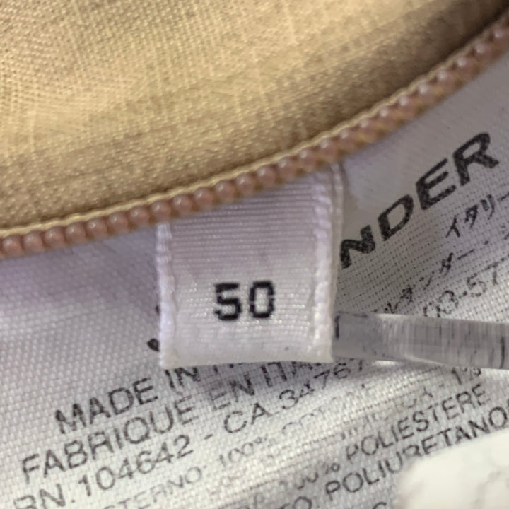 JIL SANDER Size M Beige Brown Cotton Layered Suede Lined Jacket