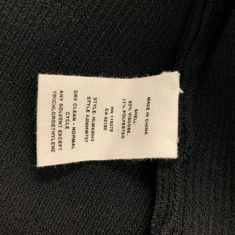 HELMUT LANG Talla L Vestido sin mangas negro con espalda torcida acanalada