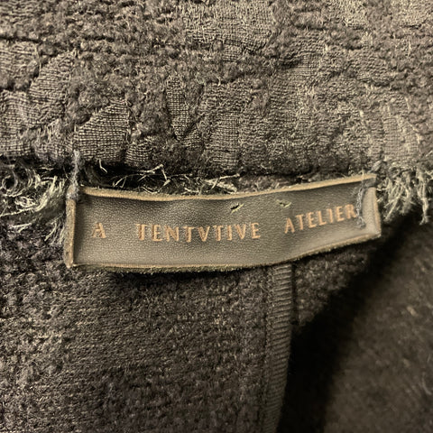 A TENTATIVE ATELIER Size 38 Black Wool Viscose Blend Jacket