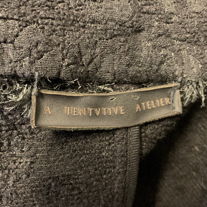 A TENTATIVE ATELIER Size 38 Black Wool Viscose Blend Jacket