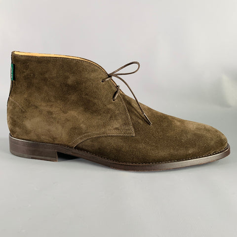 PS by PAUL SMITH Size 11 Arni Dark Brown Suede Lace-Up Boots