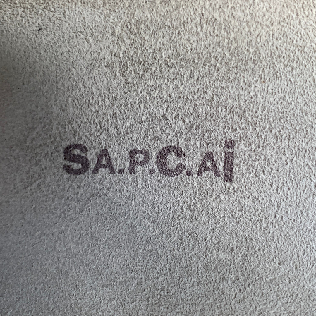 A.P.C. x SACAI Size 11 Jules Black Silver Leather Grommets Sandals
