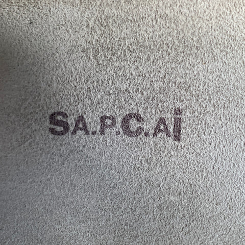 A.P.C. x SACAI Size 11 Jules Black Silver Leather Grommets Sandals