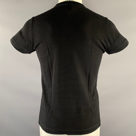 DANIEL CLEARY Size M Black Knit Wool T-shirt