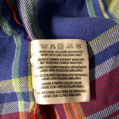 GANT Size XL Blue Yellow Plaid Cotton Button Down Long Sleeve Shirt