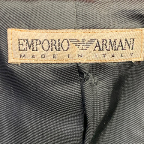 EMPORIO ARMANI Size 2 Navy Cream Red Wool Twill Color Block Epaulets Jacket