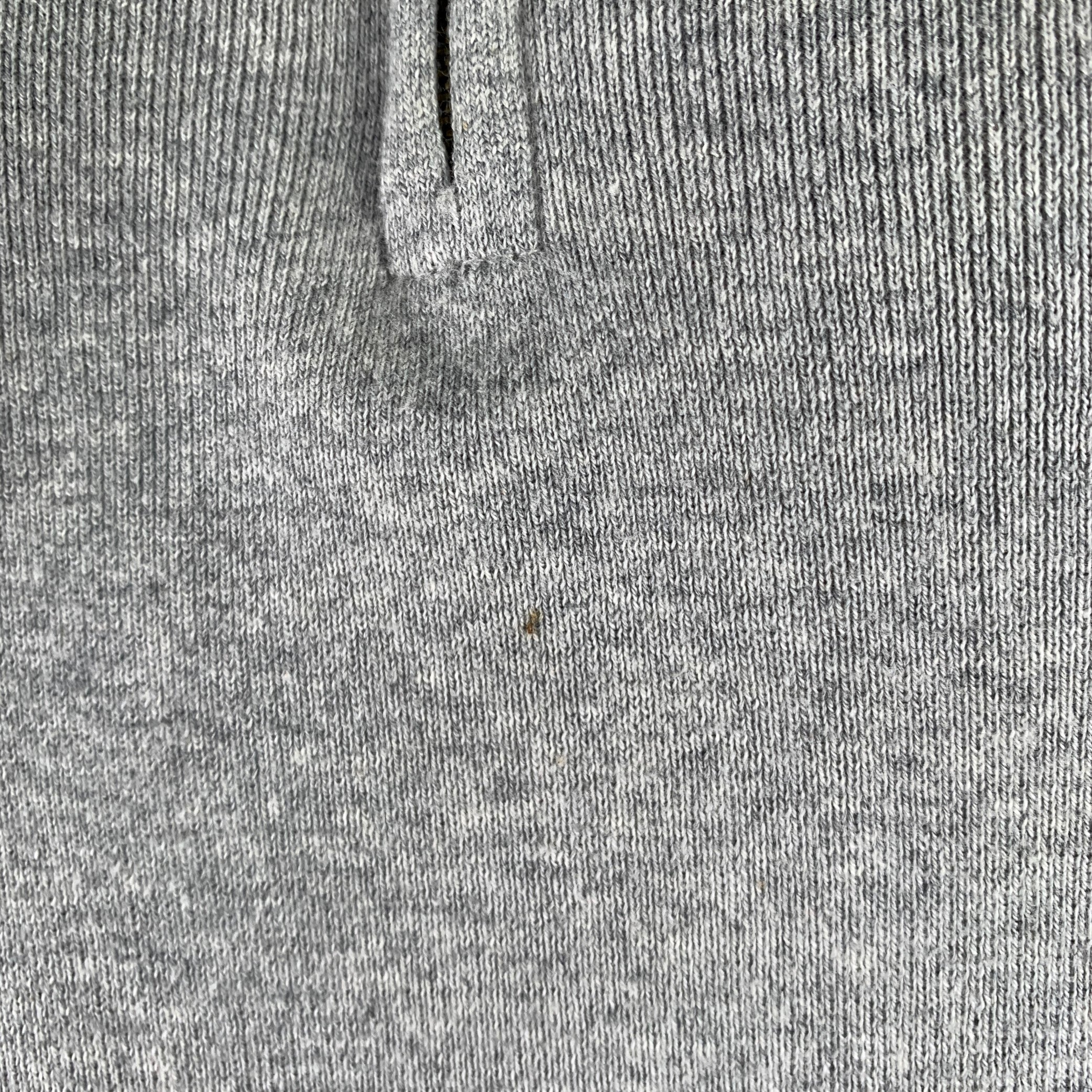 POLO by RALPH LAUREN Size L Grey Heather Cotton 1/4 Zip Pullover