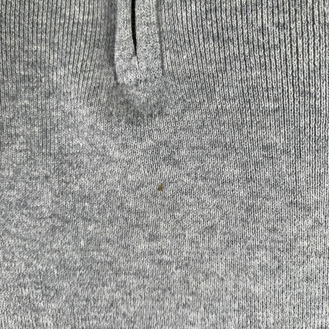 POLO by RALPH LAUREN Size L Grey Heather Cotton 1/4 Zip Pullover