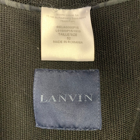 LANVIN Size 42 Black Mixed Fabrics Cotton Single breasted Jacket