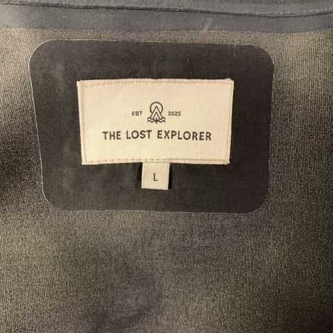 THE LOST EXPLORER Size L Grey Heather Wool Blend Hooded Jacket