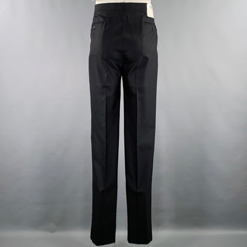 HART SHAFNER & MARX Size 42 Long Black Mixed Fabrics Wool Tuxedo