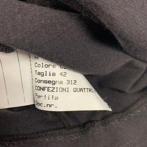 BRUNELLO CUCINELLI Talla 6 Vestido de manga larga azul marino topo