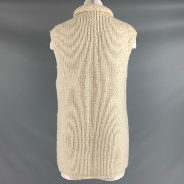 THEORY Size M Cream Alpaca Blend Sleeveless Sweater