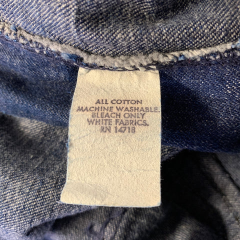 VINTAGE Size 36 Navy Heather Flared Casual Pants