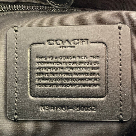Sac bandoulière en cuir gaufré noir COACH