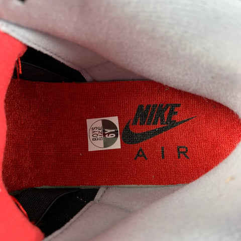 NIKE Talla 6 Zapatillas altas de cuero con patrones mixtos en negro y gris