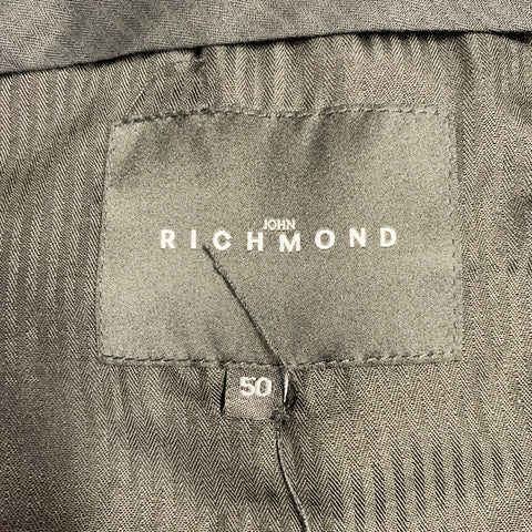 JOHN RICHMOND Size 34 Black Wool Flat Front Dress Pants