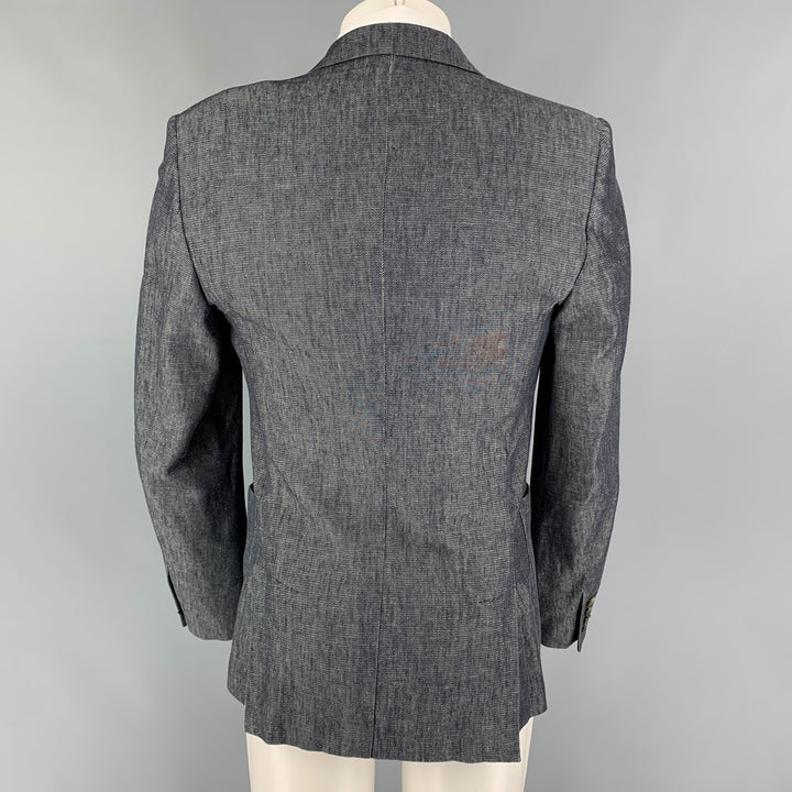 AMI Taille 42 Manteau de sport en mélange de polyamide sergé blanc indigo
