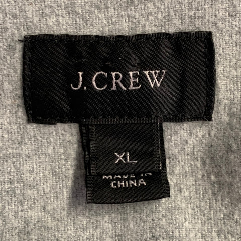 J CREW Size XL Light Grey Brown Cotton Button Down Long Sleeve Shirt