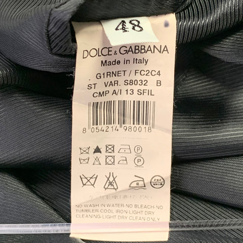 DOLCE & GABBANA Size 38 Black Wool Peak Lapel Sport Coat