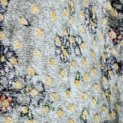 BLANK LONDON One Size Green Sage Viscose Floral Open Front Coat
