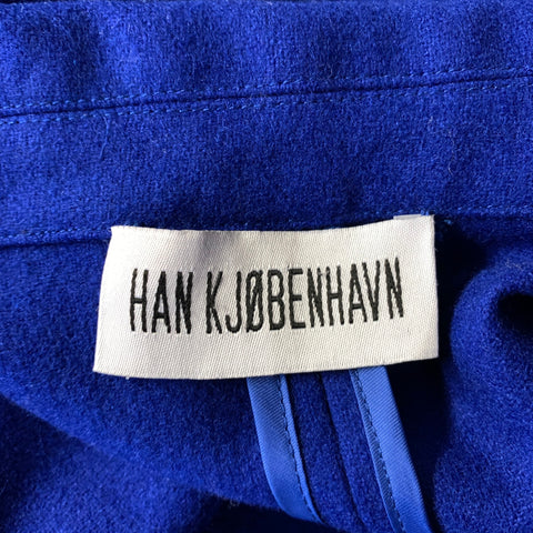 HAN KJOBENHAVN Size S Blue Cobalt Wool Blend Sport Coat