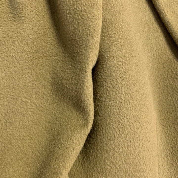 PAUL SMITH Size 38 Olive Green Wool Cashmere Peak Lapel Coat