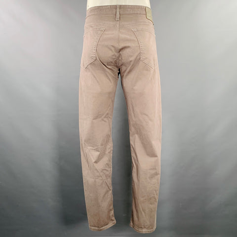 ADRIANO GOLDSCHMIED Taille 36 Everett Gris Taupe Coton Mélangé Jean Coupe Pantalon Décontracté