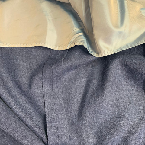 SARTORIO Size 44 Blue Silk Blend Single Breasted Sport Coat