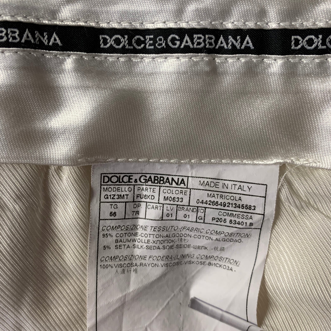 DOLCE & GABBANA Size 46 Khaki Notch Lapel Suit