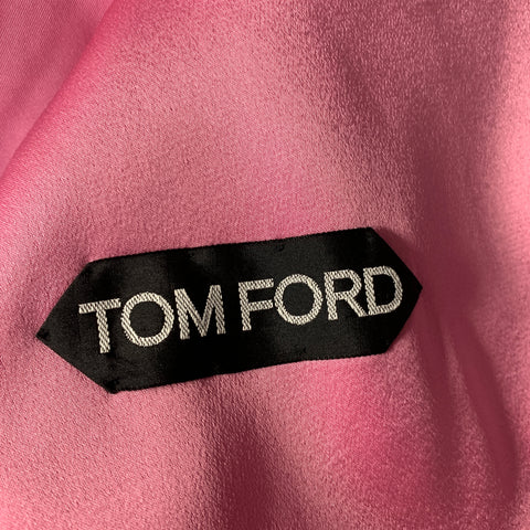 TOM FORD Size S Pink Shiny Acetate Viscose Peak Lapel Blazer