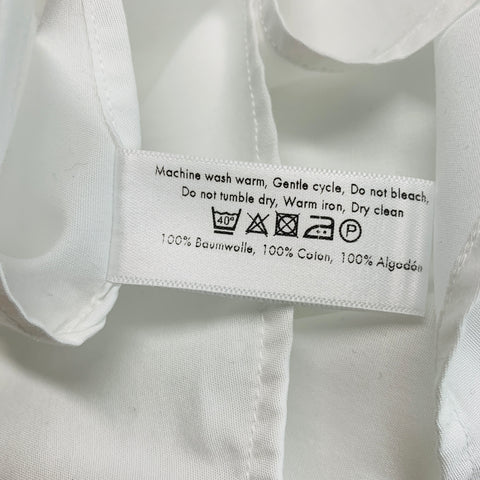 ETON Taille S Blanc Noir Applique Coton Tuxedo Chemise à manches longues