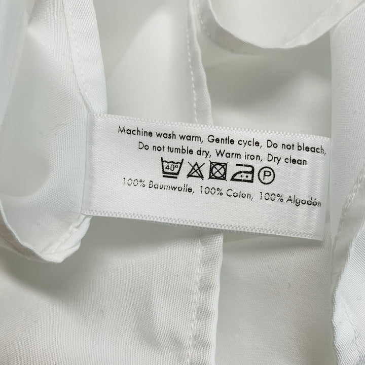 ETON Size S White Black Applique Cotton Tuxedo Long Sleeve Shirt