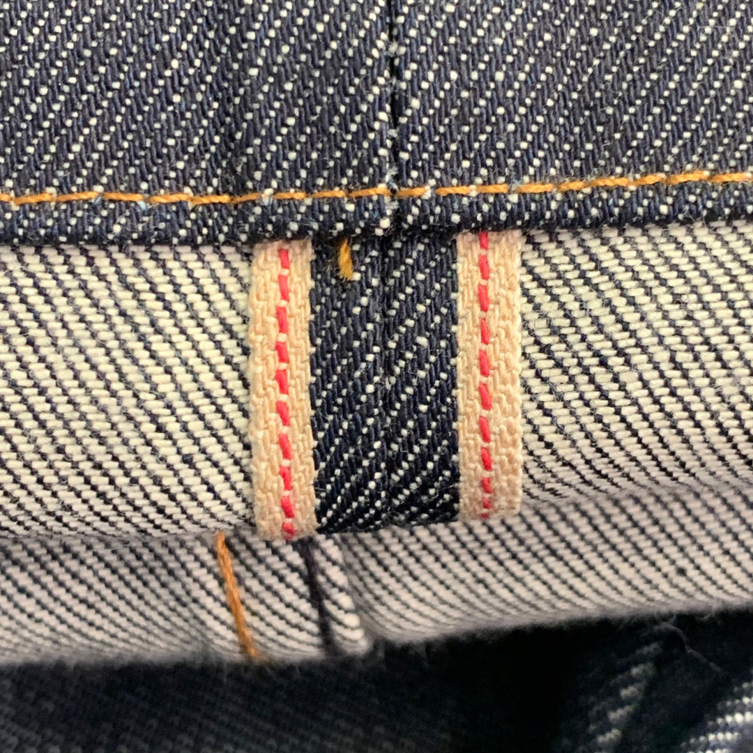 A.P.C. Size 29 Indigo Contrast Stitch Selvedge Denim Straight Jeans