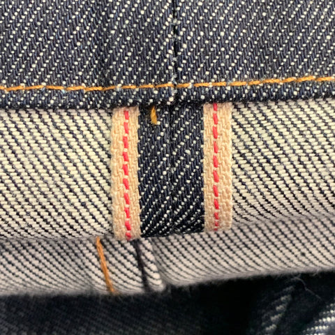 A.P.C. Size 29 Indigo Contrast Stitch Selvedge Denim Straight Jeans